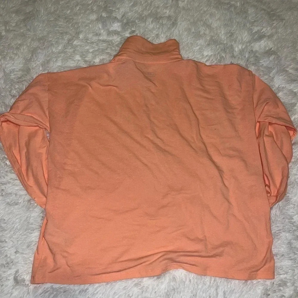 NWT J. Crew Stretch Linen Orange Polo Style Long Sleeve Shirt size Large Light - Picture 5 of 5